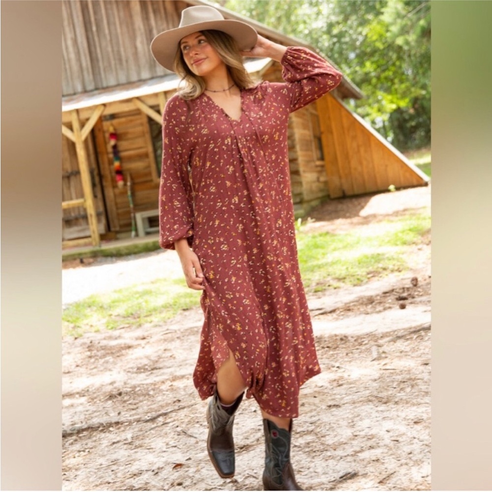 NATURAL LIFE Rust Prairie Dress